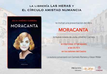 Julia Jiménez presenta en Soria "Moracanta", su segunda novela