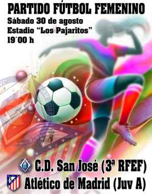 Partido de fútbol femenino entre C.D. San José y Atlético de Madrid juvenil