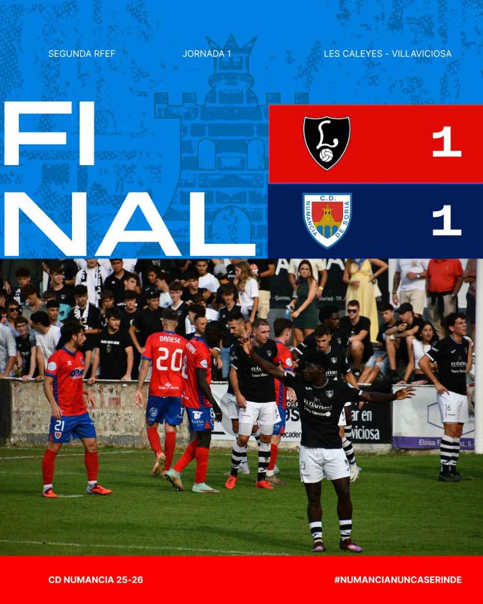 El Numancia perdona y solo empata en su visita al Lealtad