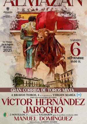 Tarde de toros, con corrida mixta, en las fiestas patronales de Almazán