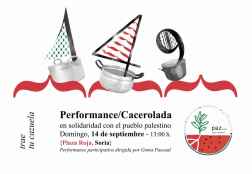 Convocada performance/cacerolada en Soria en solidaridad con pueblo palestino