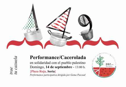 Convocada performance/cacerolada en Soria en solidaridad con pueblo palestino