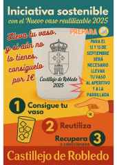 Castillejo de Robledo brinda en fiestas con nuevo vaso reutilizable