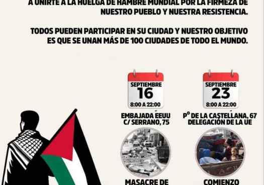 Soria se suma a huelga de hambre en solidaridad con Gaza