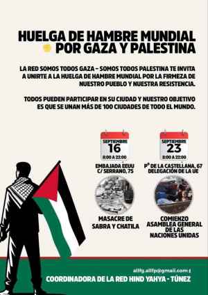 Soria se suma a huelga de hambre en solidaridad con Gaza