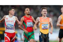 El portugués Isaac Nader, entrenado por Pascual Oliva, campeón del mundo en 1.500 metros