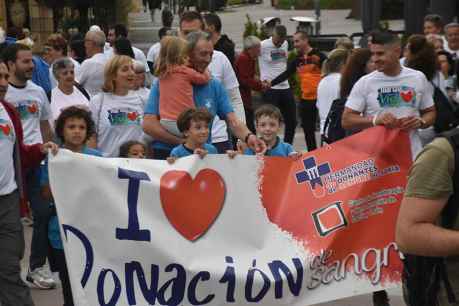 La Hermandad de Donantes de Sangre de Soria marcha por la vida 