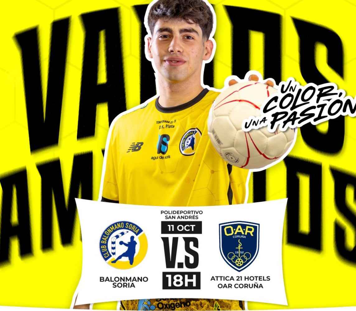 El Balonmano Soria recibe al Attica21 OAR Coruña en un partido de más de tres puntos