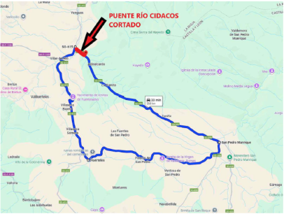 Corte al tráfico durante dos meses de carretera SO-630, en Villar del Río