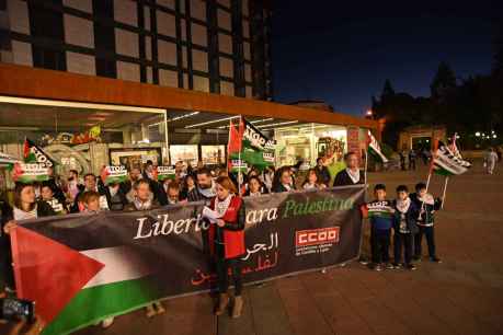 CC.OO. se concentra para condenar política de genocidio de Israel con Palestina