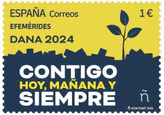 Correos pone en circulación un sello dedicado a la DANA 2024  Correos pone en circulación un sello dedicado a la DANA 2024