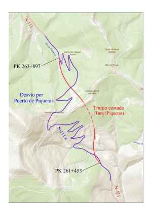 Se desvia tráfico por puerto de Piqueras por trabajos de mantenimiento en túnel