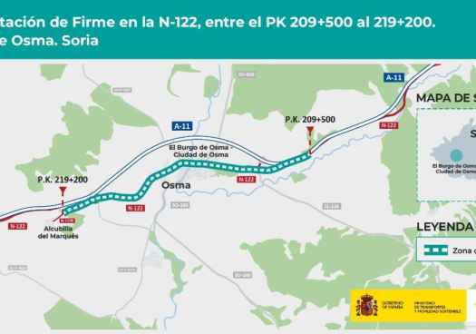 Formalizado contrato para rehabilitación de 10 kilómetros de la N-122 en El Burgo de Osma 