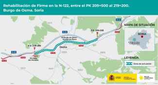 Formalizado contrato para rehabilitación de 10 kilómetros de la N-122 en El Burgo de Osma 