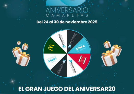 Centro Comercial Camaretas  celebra su XX Aniversario con ruleta de premios