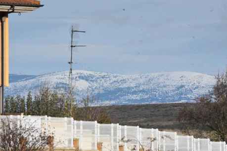La nieve se asoma en otoño a Soria capital