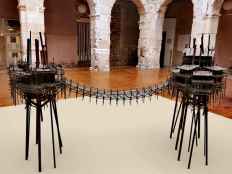 El escultor Fernando Suárez inaugura en Medinaceli sus “Conversaciones en Palacio”