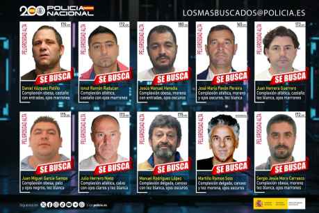 La Policía solicita colaboración ciudadana para detener a los fugitivos más buscados en España