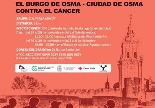 El Burgo de Osma organiza en diciembre su VI Marcha solidaria contra el cáncer