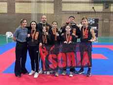 Botín de medalla del club Kickboxing Soria en Open Ciudad de Ávila
