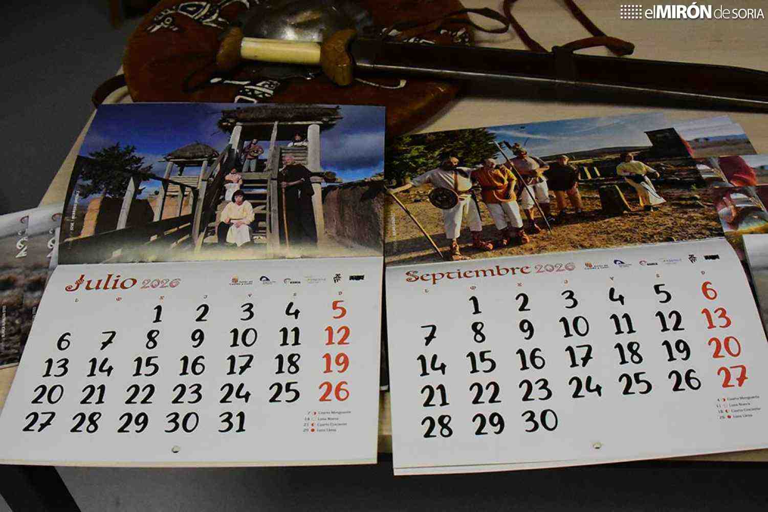 El calendario solidario de ASPACE Soria, ambientado en el yacimienteo de Numancia