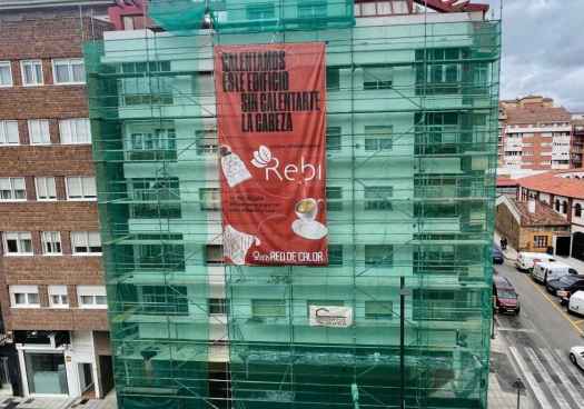 Rehabilitación energética de edificio de Soria tras integrarse en Red de Calor 