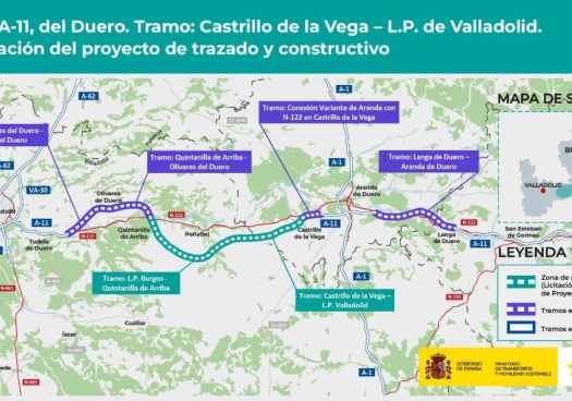 El Mitma actualiza proyecto de tramo de A-11 en la provincia de Burgos