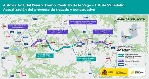 El Mitma actualiza proyecto de tramo de A-11 en la provincia de Burgos