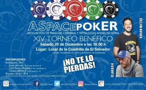 ASPACE Soria organiza el 20 de diciembre su torneo benéfico de Poker