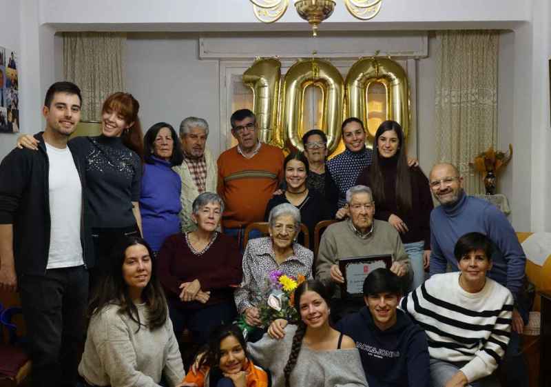 Julio Hernández Mateo, de Rollamienta, celebra su centenario en Soria