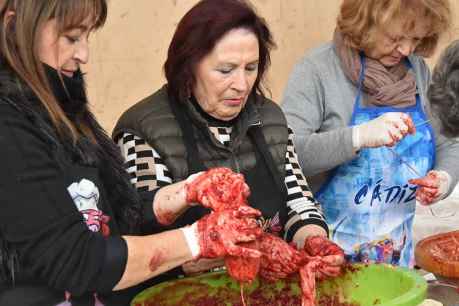 Regresa la tradición a Garray con la matanza del cerdo
