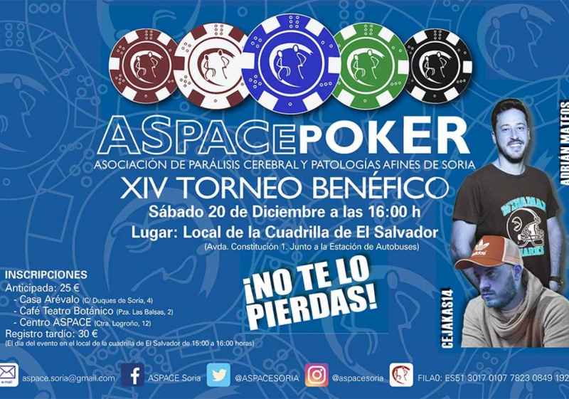 Aspace Soria abre inscripciones para XIV Torneo Benéfico de Póker