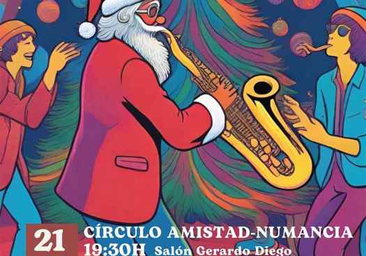 Concierto navideño del saxofonista Norberto Francisco Moreno en el Casino de Soria
