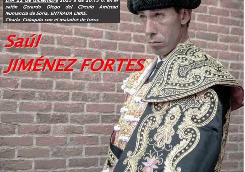El torero Saúl Jiménez Fortes, protagonista en ciclo taurino de Celtiberia de Soria