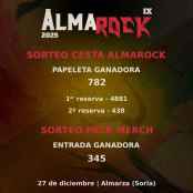 Papeleta ganadora de la cesta de Navidad del festival Almarock