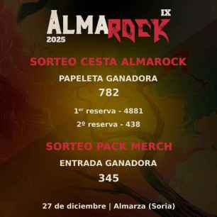 Papeleta ganadora de la cesta de Navidad del festival Almarock