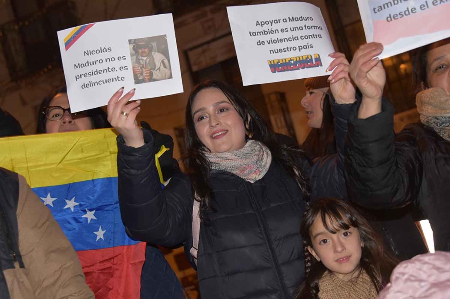 Los venezolanos en Soria celebran caída de Maduro