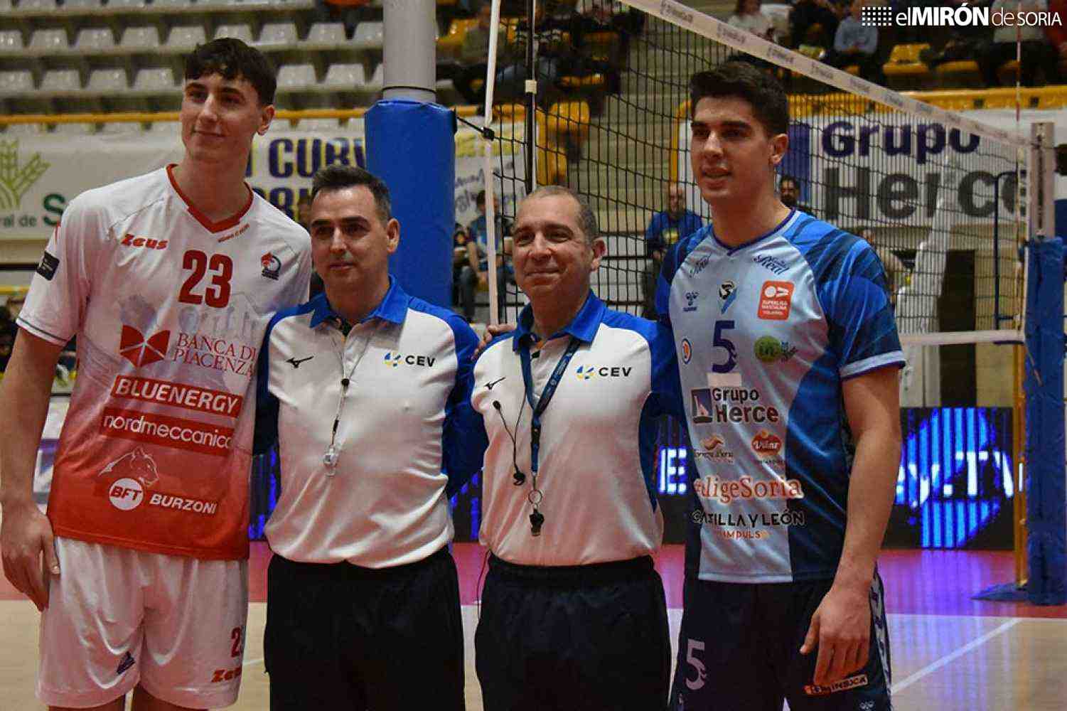 Los celestes anotan un set, en la Copa CEV, frente al poderoso Piacenza italiano
