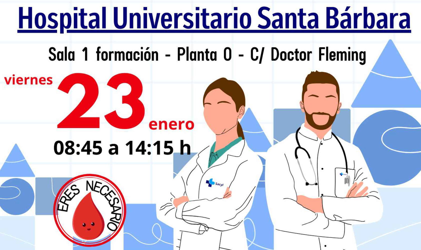 Jornada de donación de sangre en el Hospital Universitario Santa Bárbara de Soria