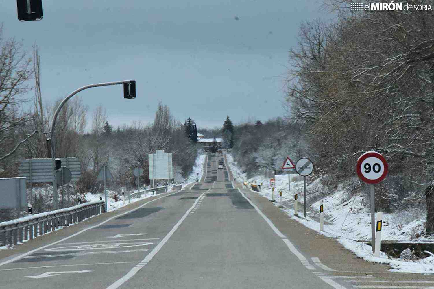 La nieve impide traslado en transporte escolar a diez alumnos de Soria