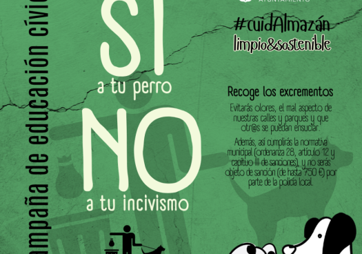 Almazán lanza campaña para mejorar la recogida de excrementos de perros en la vía pública