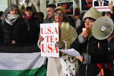 El Movimiento Ciudadano por la Paz se concentra contra intervención de EE..UU. en Venezuela