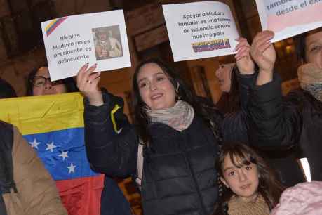Los venezolanos en Soria celebran caída de Maduro
