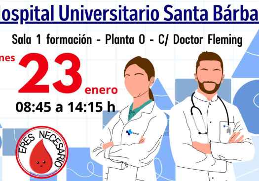 Jornada de donación de sangre en el Hospital Universitario Santa Bárbara de Soria