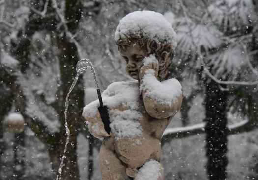 La borrasca Kristin deja nieve en Soria