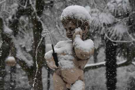 La borrasca Kristin deja nieve en Soria