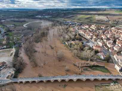Crecida del río Duero a su paso por San Esteban de Gormaz