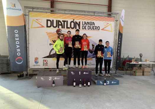 Amanda García y Alejandro Plá, campeones regionales de duatlón en Langa de Duero