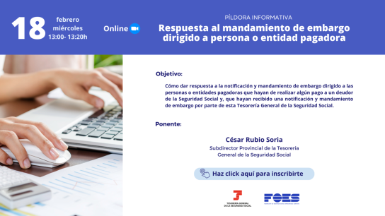 Píldora informativa online en FOES sobre cómo responder al mandamiento de embargo