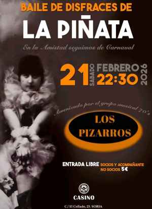 El Casino de Soria celebra este sábado su baile de disfraces de carnaval